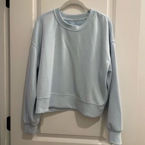 Lululemon blue softstreme cropped crew